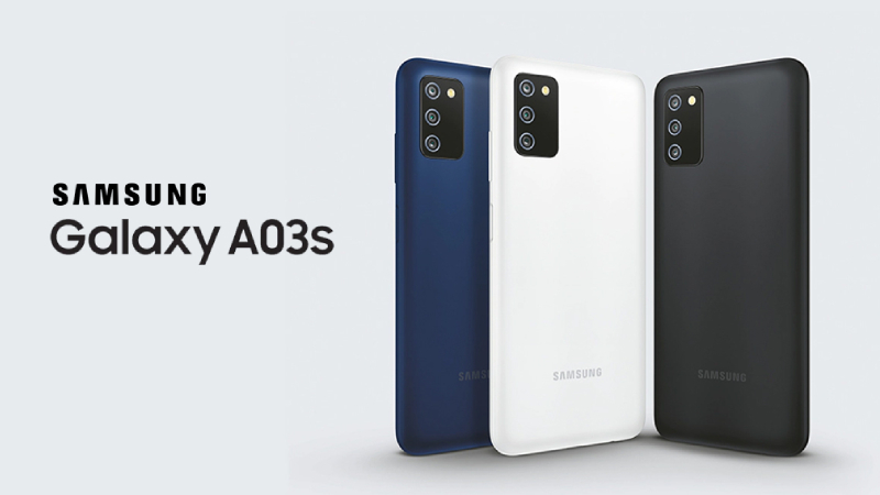 Samsung Galaxy A03s có hai màu là trắng và xanh dương